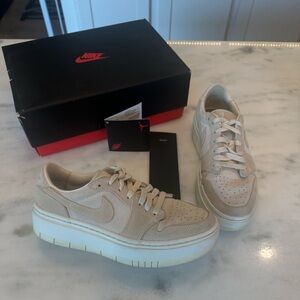 Air Jordan 1 Elevate Low Nike Platform Sail / Coconut Milk Sneakers